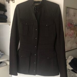Balenciaga Black Utility Jacket with Structured Fit and Textured Fabric